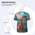 thumbnail image 3 of KLL Swimming Goggled Flamingo for Men's Baseball Shirts,Short Sleeve Casual Shirts Button Down Shirt for Men Beach Summer Wedding Shirt-Large, 3 of 7
