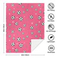thumbnail image 5 of Soccer and Heart Pink Pattern Soft Sherpa Fleece Throw Blanket, Warm Cozy Plush Blanket for Sofa Bed Couch, All Season, 40"x50", 5 of 5
