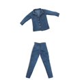 thumbnail image 1 of Abrigo De Camisa De Vaquero Masculino A Escala 1/6 Y Pantalones Vaqueros Para Acceso A Figuras De Acción De 12 " Sunnimix Ropa de figura de acción de 12 pulgadas, 1 of 8