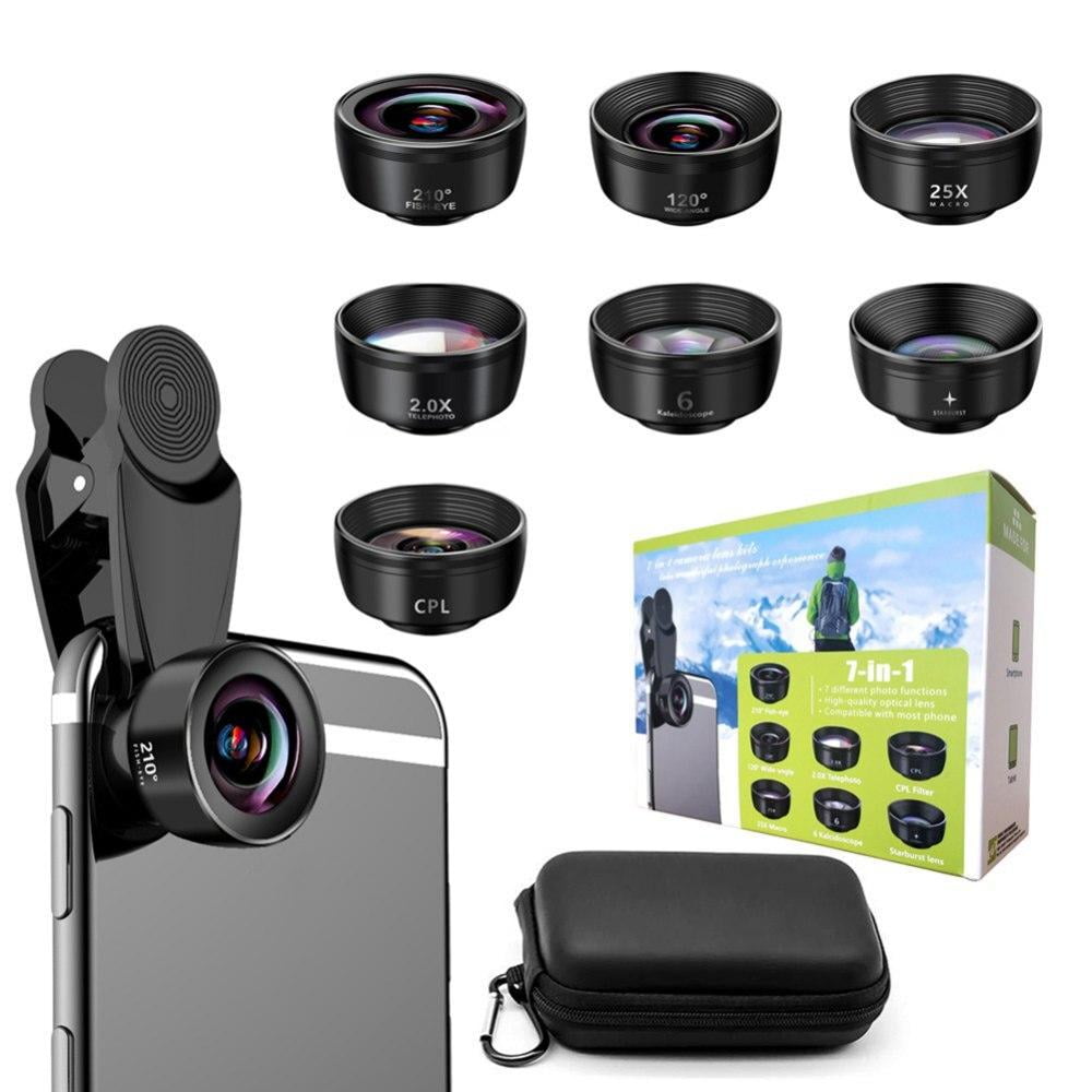 Wide Angle Lens Attachments Photo Vedio Accessories Macro Lens 3 in 1 Multifunctional Phone Lens Kit Fish Lens 