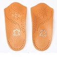 thumbnail image 1 of 2 Pares Unisex 3/4 Arch Support Plantillas de material cuero Almohadillas Para Para El Dolor De Pies jinwen Plantillas ortopédicas, 1 of 7