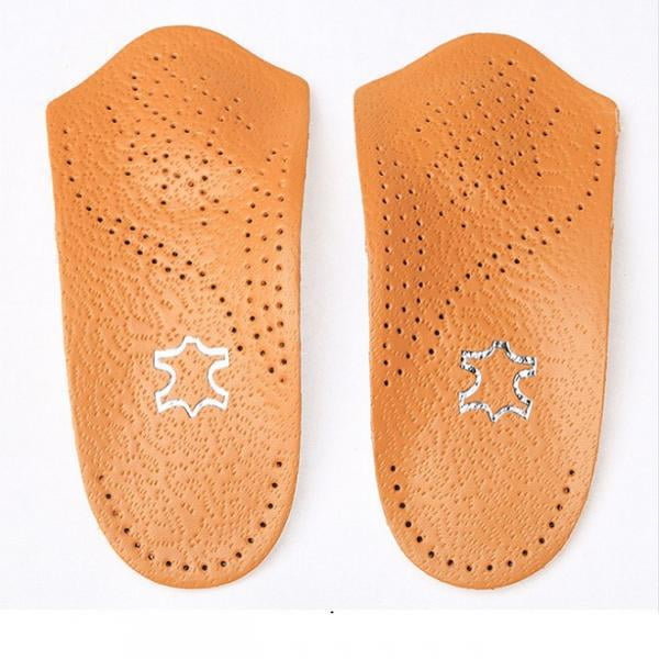 2 Pares Unisex 3/4 Arch Support Plantillas de material cuero Almohadillas Para Para El Dolor De Pies jinwen Plantillas ortopédicas