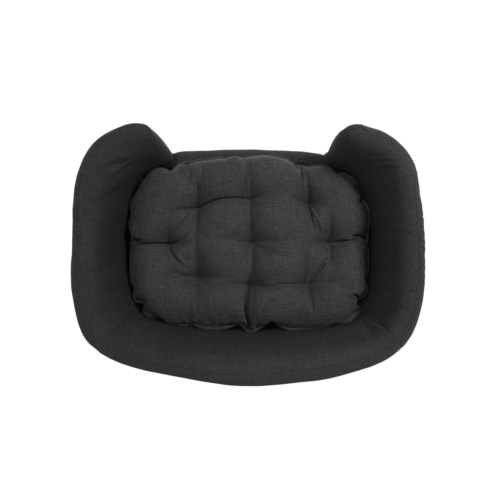 Pefilos Large Dog Couch Furniture, 30" Wide Pet Sofa for Medium Dogs with Removable Mattress, Luxury Raised Pet Couch Lounging Dog Bed with Anti-Slip Bottom, Gray