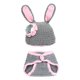 thumbnail image 2 of Ropa Fotográfica para Hasta Forma de Conejo Gris y Rosado Tejido Baoblaze Newborn Photography Prop, 2 of 8