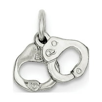 925 Sterling Silver Handcuffs (17x11mm) Pendant / Charm