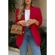 thumbnail image 4 of Blazer PRETTYGARDEN 2025 para mujer, casual, de negocios, color rojo, talla M, 4 of 6