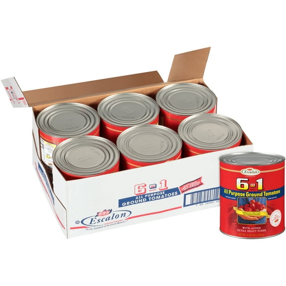 6-in-1 All Purpose Ground Tomatoes, 105 oz. Can, 6 Per Case