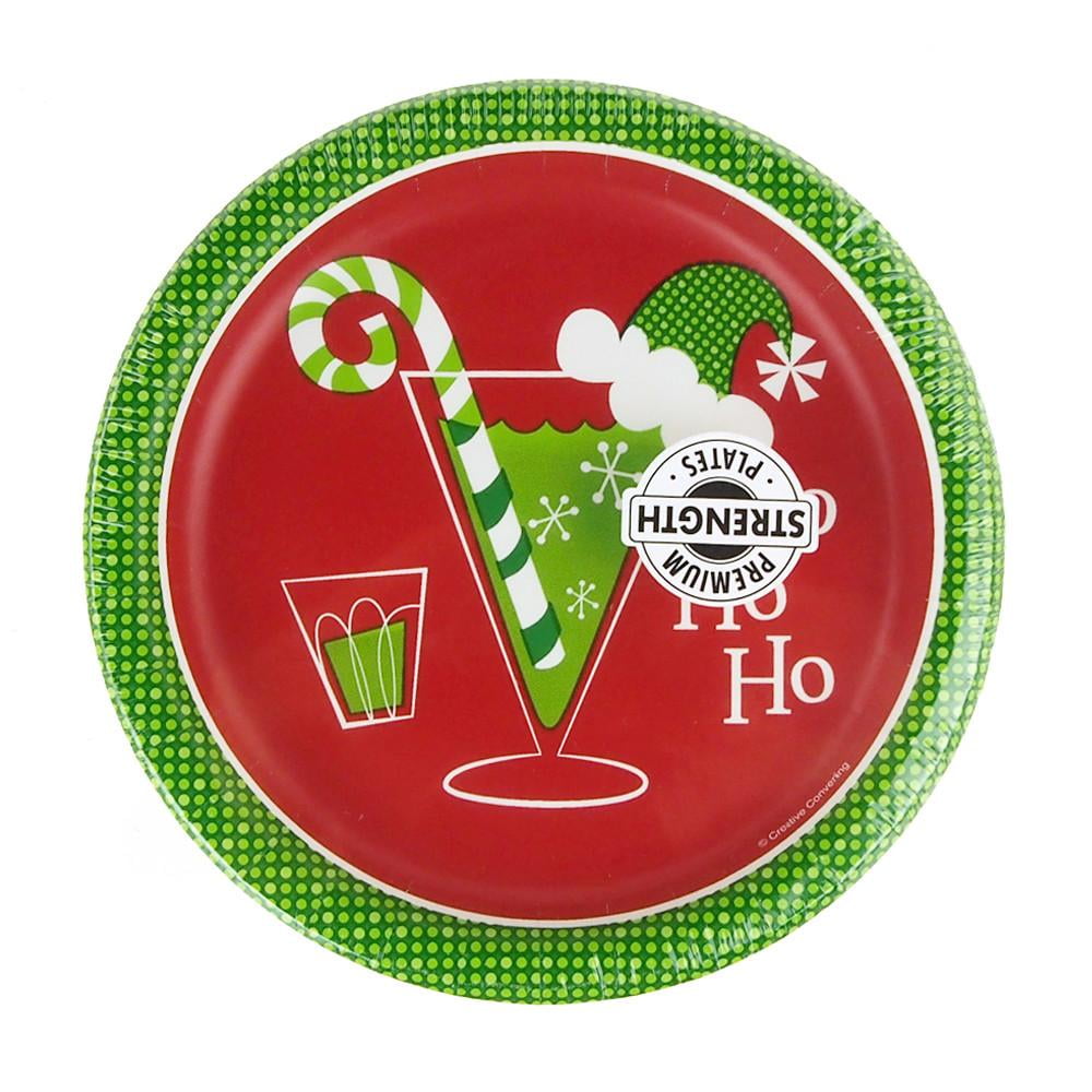 Christmas Print Paper Party Plates, 67/8inch, 8Piece