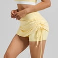 thumbnail image 5 of Aihuaihua Tennis Skirts for Women Bodycon Casual Mini Skirts Adjust Drawstring Ruched Short Skirt Club Skirt Yellow M, 5 of 5