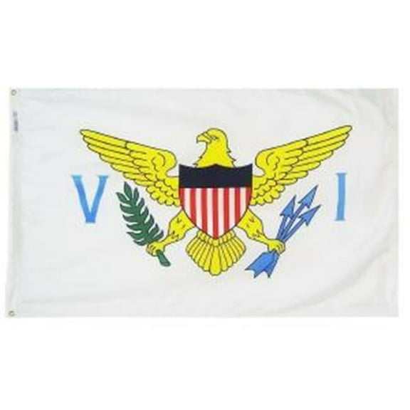 Annin Flagmakers 146860 3 ft. x 5 ft. Nyl-Glo . Virgin Islands Flag