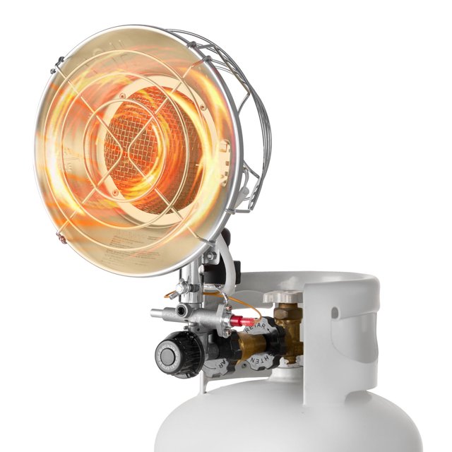 VEVOR Chauffe-Réservoir au Propane 15000 BTU Rayonnant Infrarouge Brûleur Simple Rond