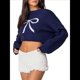 thumbnail image 2 of Suéteres de Larga de Otoño para Mujer, Modernos, con Cuello Redondo, Informales, Bonitos, de Punto Grueso. Azul Marino M, 2 of 10