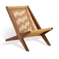thumbnail image 5 of SAFAVIEH Couture Trisha Glam Folding Rope Accent Chair, Walnut/Natural, 5 of 13