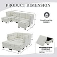 thumbnail image 2 of SOULART 113.39" Cloud Couch, Beige Sectional Sofa, Modular 6-Seat Convertible Sectional with Chaise and Storage Ottoman for Home Apartment Office, 2 of 12