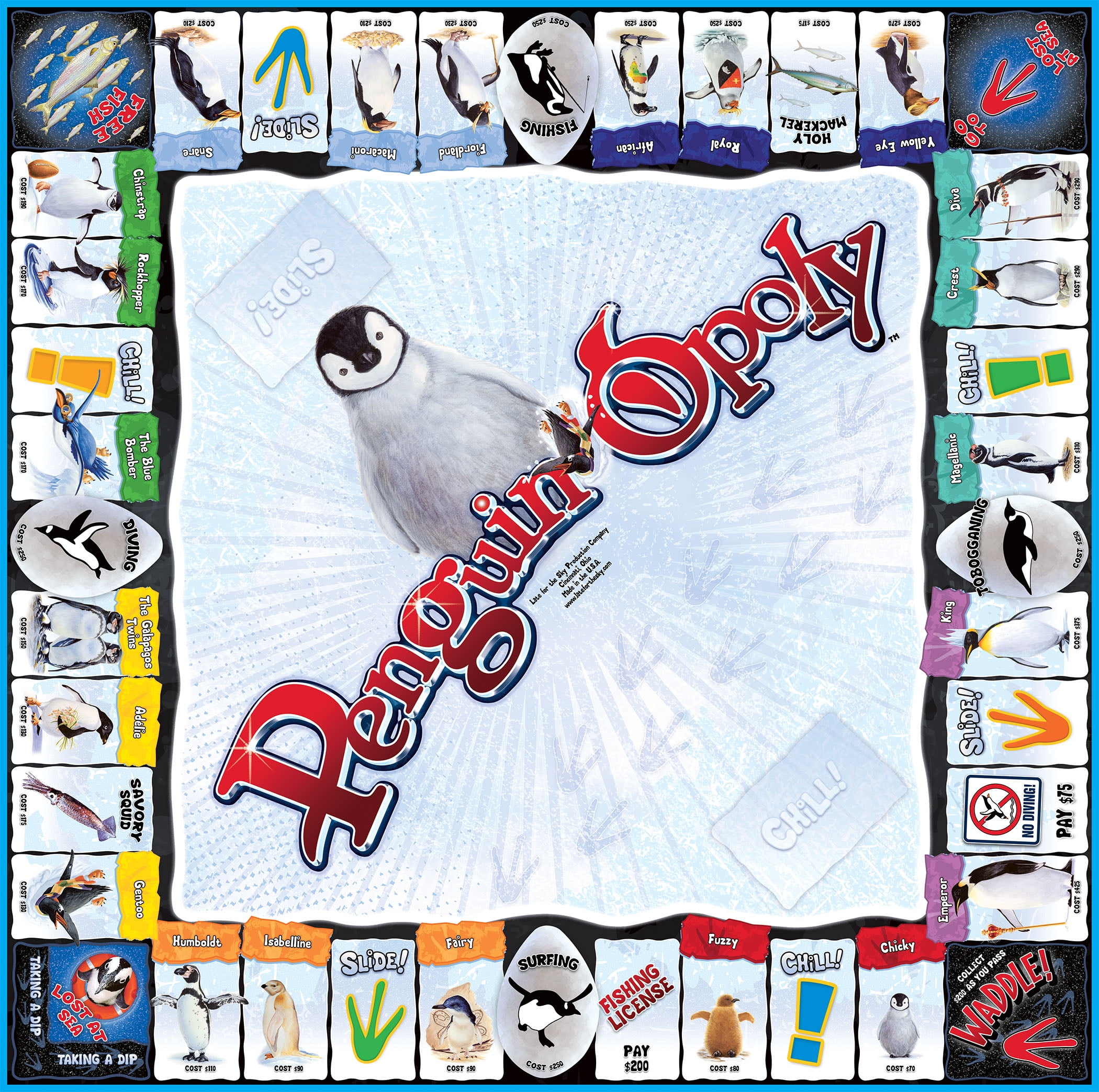 Late for The Sky Peng Penguin-Opoly Board Game