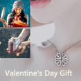 thumbnail image 2 of HTOOO 4 Leaf Clover Necklace, Detachable Four-leaf Clover Deformed Necklace, Heart Shaped and Four Leaf Clover Convertible Pendant Necklace, for Mothe, 2 of 4