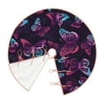 thumbnail image 3 of Bingfone Christmas Tree Skirt Mat Christmas Decoration Interior 30"-Purple Butterfly, 3 of 8