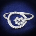 thumbnail image 1 of Alamode TS307-8 Women Rhodium 925 Sterling Silver Ring with AAA Grade CZ in Clear - Size 8, 1 of 1