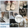 thumbnail image 6 of 1 Pairs Pearl Bowknot Shoe Charms Light Grey Knot Shoe Charms with Lobster Clasp Imitation Pearl Shoe Charms Shoelaces Decorations Pearl Charm for Woman DIY Shoelace Accessories DIY, 6 of 6