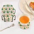 thumbnail image 5 of 6 Pcs Drink Coasters with Holder 3.94in Woven Coasters for Drinks Christmas Trees and Colorful Balls Coaster Set for Protection Table, 5 of 7