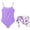 Dark Purple, variant on Bigetiay Girls Strappy Hollow Out Swimsuit Solid One Piece Swimsuit with Mesh Skirt Beach Style Kids, Size 15-16 Years