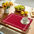 thumbnail image 5 of Placemats Set of 4, Red Place Mats Solid Color Tablemats Washable Placemat Table Decoration for Kitchen Table Dinner Party Home Decor Indoor Outdoor 13x19 Inch, 5 of 9