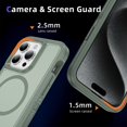 thumbnail image 6 of ELEHOLD for iPhone 15 Pro Max Case,Compatible with Mag Safe Accessory,Magnetic Heavy Duty Drop Protection Invisible Kickstand Rugged Military-Grade Protective Phone Case ,Green, 6 of 7
