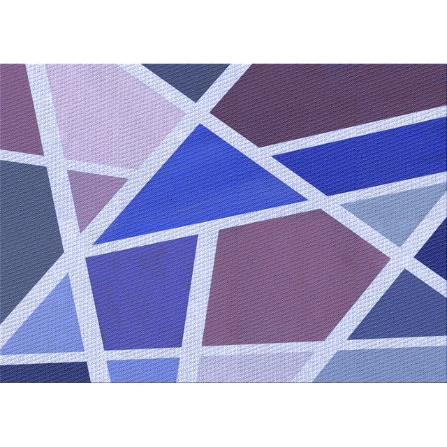 Ahgly Company Machine Washable Indoor Rectangle Transitional Purple Amethyst Purple Area Rugs, 5' x 7'