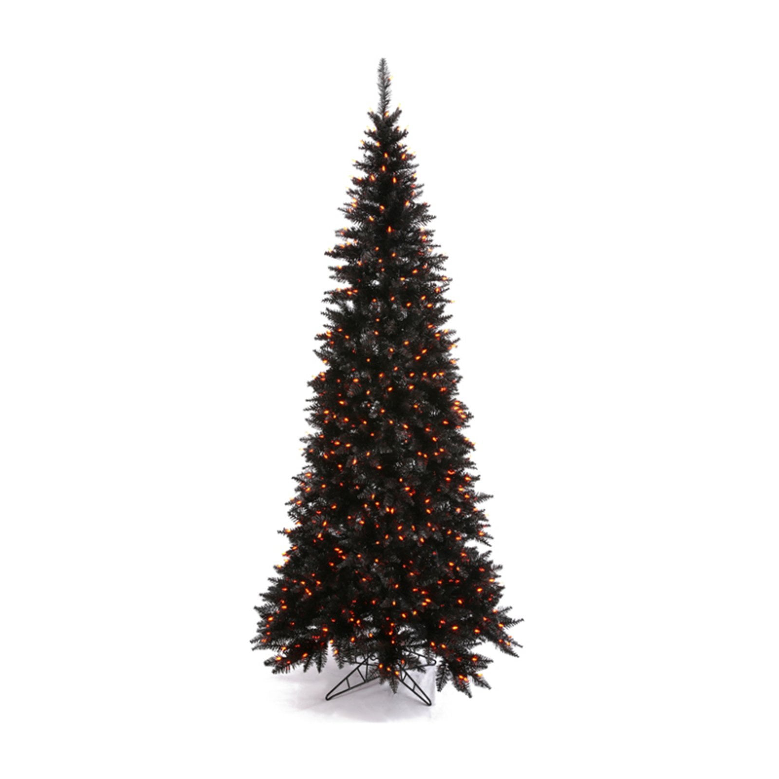 Black Slim Fir PreLit Tree