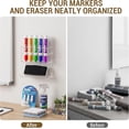 thumbnail image 4 of MyGift Clear Acrylic 5-Slot Wall Mounted Whiteboard Dry Erase Marker and Eraser Organizer, 4 of 7