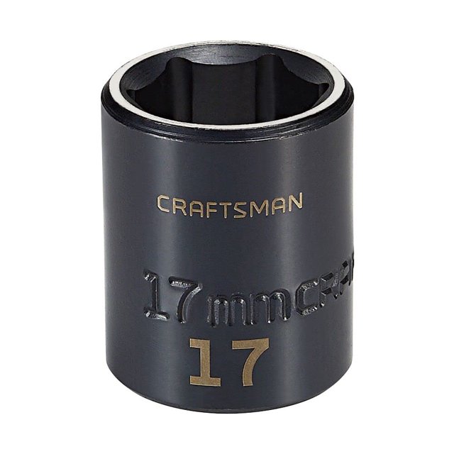 Empalme métrico Impact Socket CRAFTSMAN Shallow de 17 mm 3/8 pulgadas