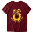 thumbnail image 4 of DPTALR T-Shirt Décontracté à Manches Courtes Imprimé Lettres Col Rond Ample pour Femmes, 4 of 6