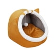 thumbnail image 2 of Cama para gatos, cueva, camas para mascotas, tiendas de campaña, manta antideslizante para gatitos, casa para mascotas, perrera cálida para cachorros, , gato amarillo, M, 2 of 8