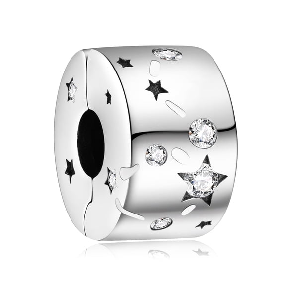 ROSIANNA 925 Sterling Silver Charm for Bracelets Clips Stoppers Stars Charms Women Bracelet Charm