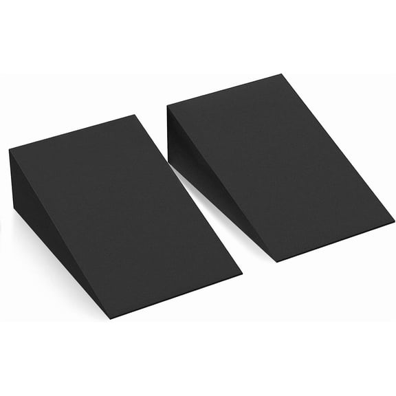Foam Wedge Slant Board, 2-pcs Update Calf Stretcher, Squat Wedges for Yoga, Foot Rehabilitation and Stretching, and Physical Therapy - Black
