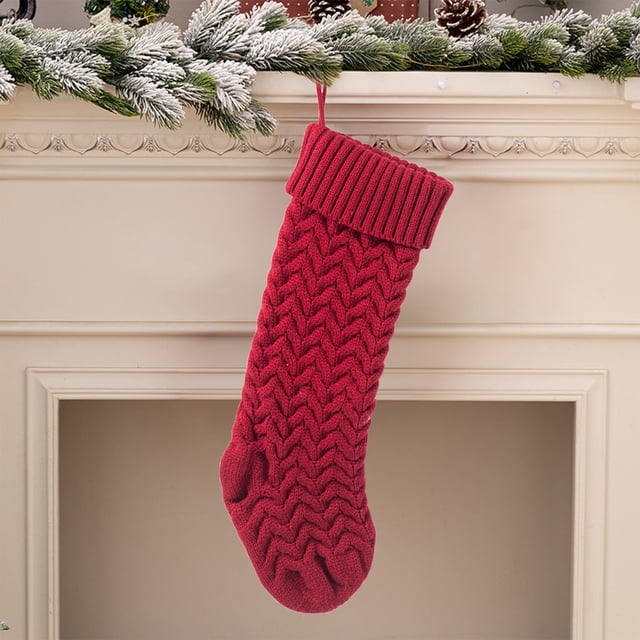 Parent And Baby Christmas Santa Sock Matching Sock Holiday Gifts For Parents Christmas Stockings Personalized Cable Knitted Stocking Gifts