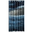 thumbnail image 1 of ABPHQTO Cortina de Ducha Náutica Azul Cortina de Ducha Impermeable 90x180 cm, 1 of 2