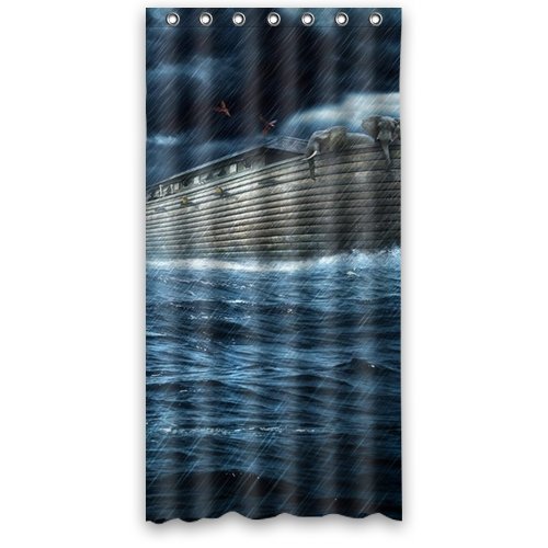 ABPHQTO Cortina de Ducha Náutica Azul Cortina de Ducha Impermeable 90x180 cm