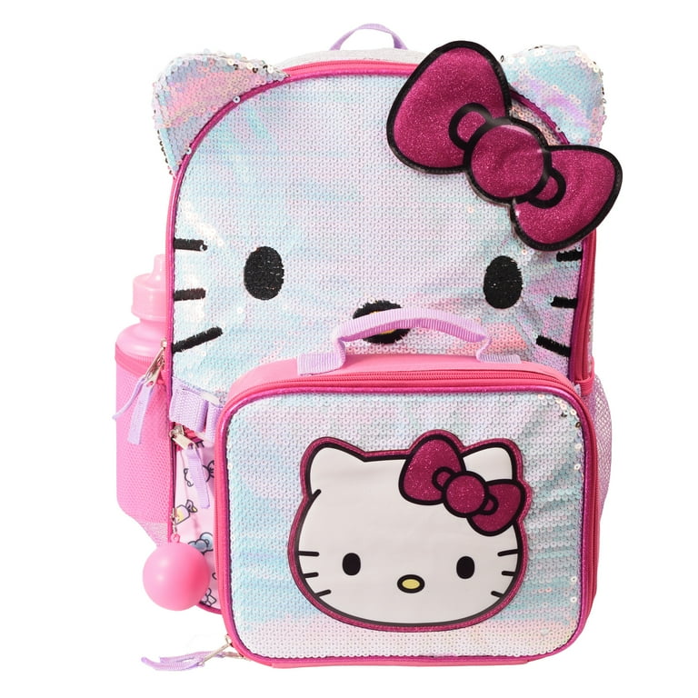 Hello kitty backpack with cheap lunch box