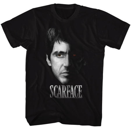 Scarface 1980's Gangster Crime Movie Al Pacino Tony Montana Face Adult T-shirt