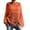 Orange, variant on Rutainlusire Womens Trendy Loose Hollow Out Knit Sweaters Women's Fashionable Long Sleeved Solid Casual V-Neck Knitted Sweater