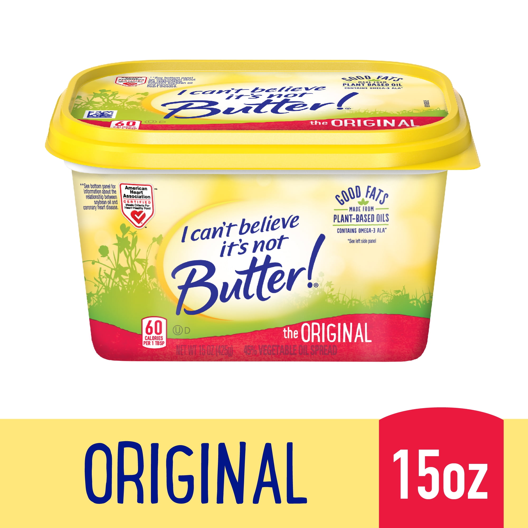 I Can't Believe It's Not Butter Original Spread, 15 oz - Walmart.com ...