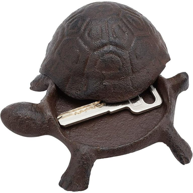Turtle Key Key Hider Diversion Safe Greek Art Cast Iron Turtle Key Hider - Outdoor ...