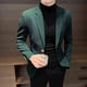 thumbnail image 3 of Chaqueta de traje corta de fiesta para hombre, abrigo de un solo pecho, blazer para hombre, ropa blanca, diseñador de lujo, elegante, de moda 2024, 3 of 4