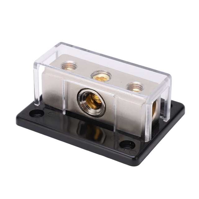 Bloque de distribución de energía, Bloque de distribución de energía de 2 vías 0GA In 4GA Bloque de conexión de distribución de salida Universal para audio de automóvil