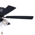 thumbnail image 6 of Brayton Black Transitional 3-Light Flush Mount Ceiling Fan with Light Kit, Pull Chain, Reversible Blades, 6 of 11