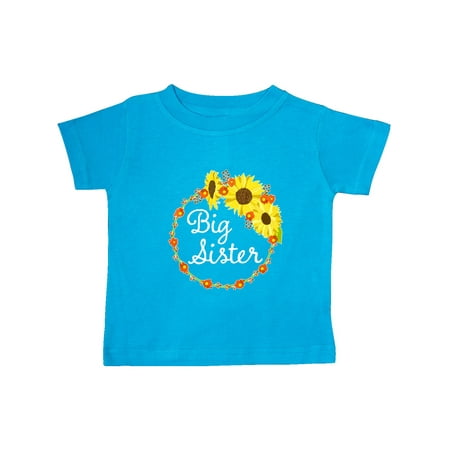 

Inktastic Big Sister Sunflower Wreath Gift Baby Boy or Baby Girl T-Shirt