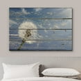 thumbnail image 3 of wall26 Canvas Print Wall Art White Dandelion &amp; Faded Blue Sky on Wood Panels Floral Flower Photography Modern Art Rustic Scenic Relax/Calm Multicolor for Living Room, Bedroom, Office - 32"x4, 3 of 5