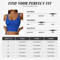 thumbnail image 4 of Rateoe Blue Circles Mosaic Print Womens' Sports Bras Scoop Neck Sports Vest- Padded U Back Seamless High Impact Support, 4 of 7