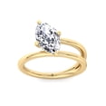 thumbnail image 4 of Kloe - Twist Band Solitare Moval Moissanite Lab-Diamond Engagement Ring, 4 of 5